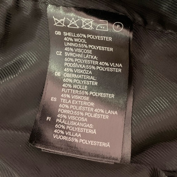 H&M Dark Gray Wool Textured Jacket with Belt 4 - Picture 5 of 12